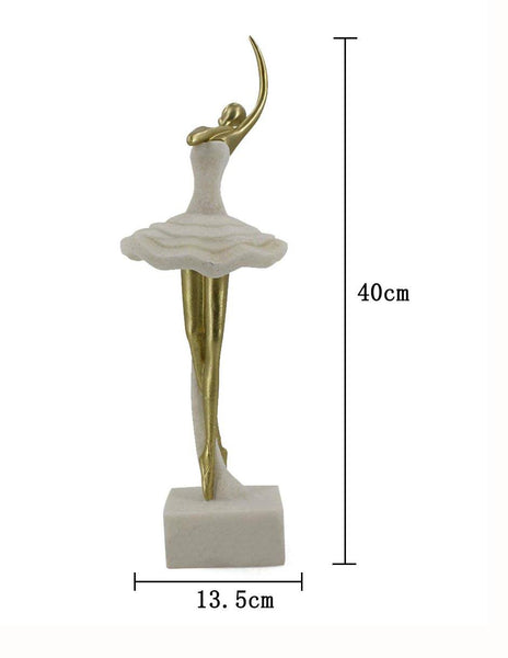 Standing Ballerina Figurine on Quartz Stand