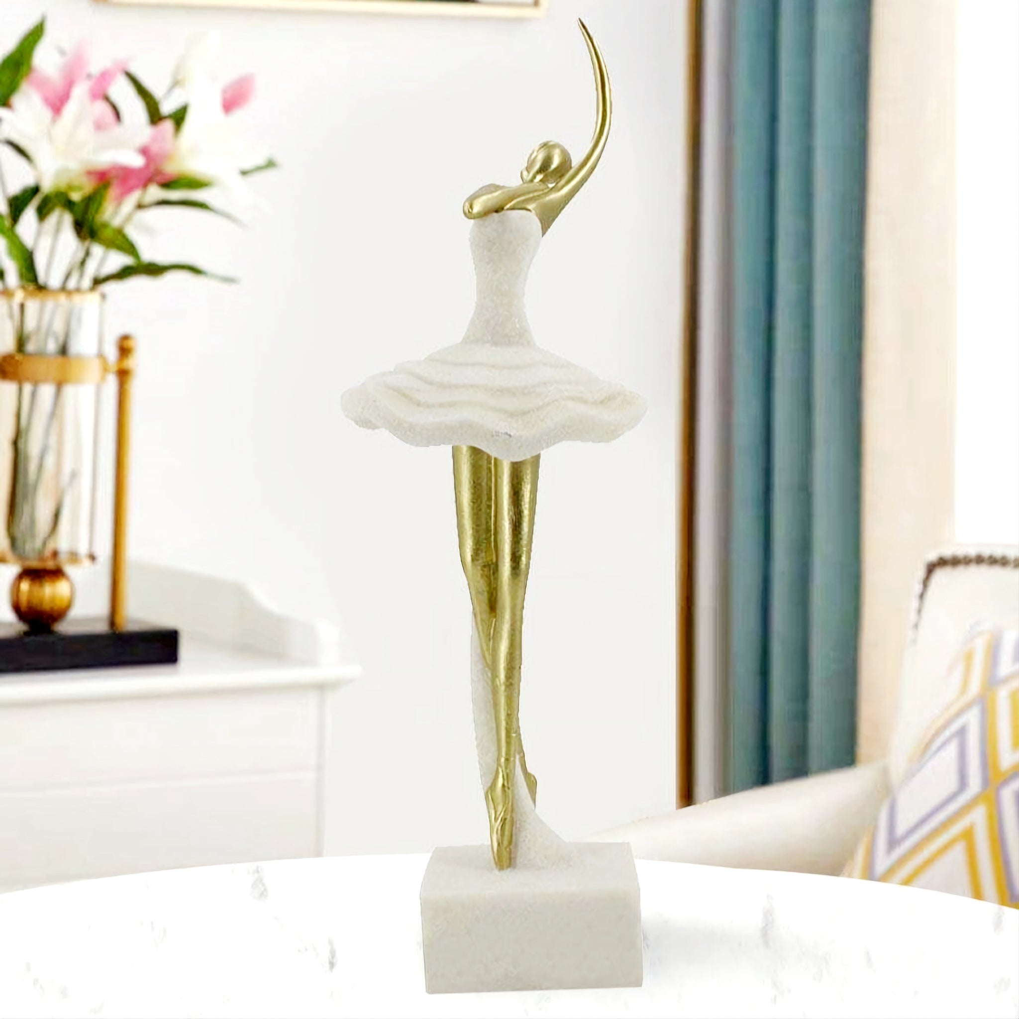 Standing Ballerina on Quartz Stand ballet dancer figurine statue sculpture girls home decor 