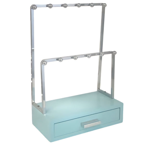 Tiffany Blue Jewellery Stand Holder with Drawer