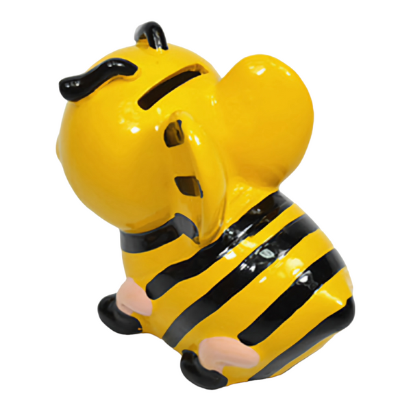 Children's ceramic bumble bee yellow and black Money Box children kids baby gift