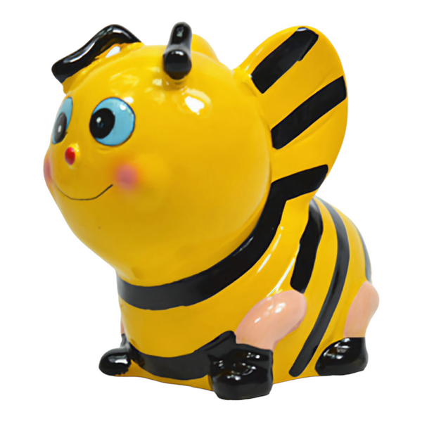 Children's ceramic bumble bee yellow and black Money Box children kids baby gift