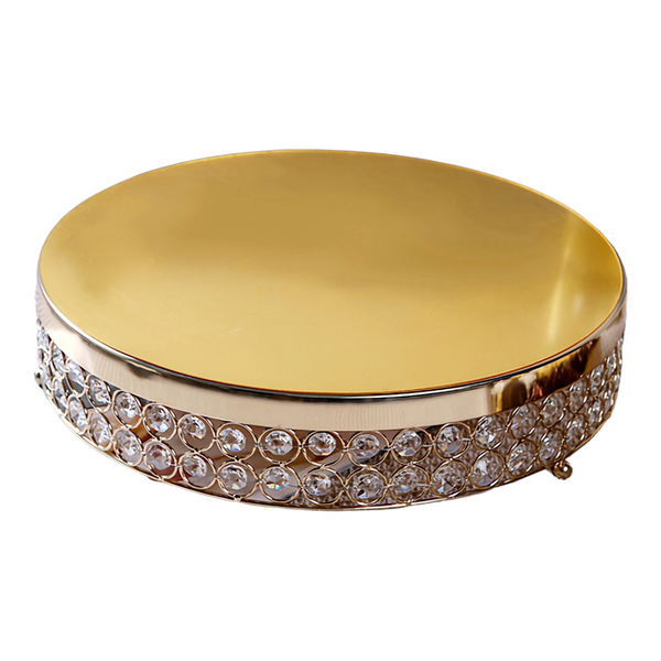 Gold Frame with crystal diamante beads Cake Stand 35cm Gold Crystal Beaded Metal Riser Cake Stand