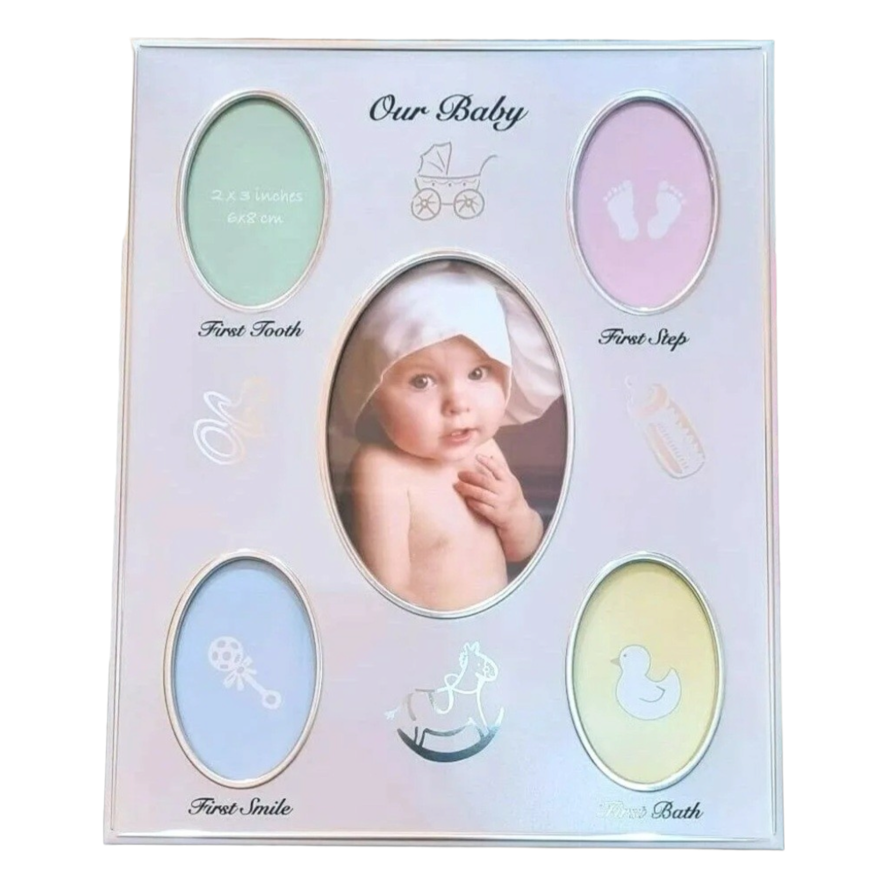 Silver Our Baby Multi Photo Frame