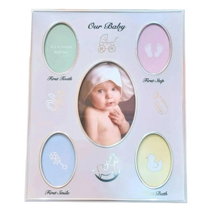 Silver Our Baby Multi Photo Frame