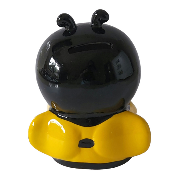 Children's ceramic bumble bee yellow and black Money Box children kids baby gift