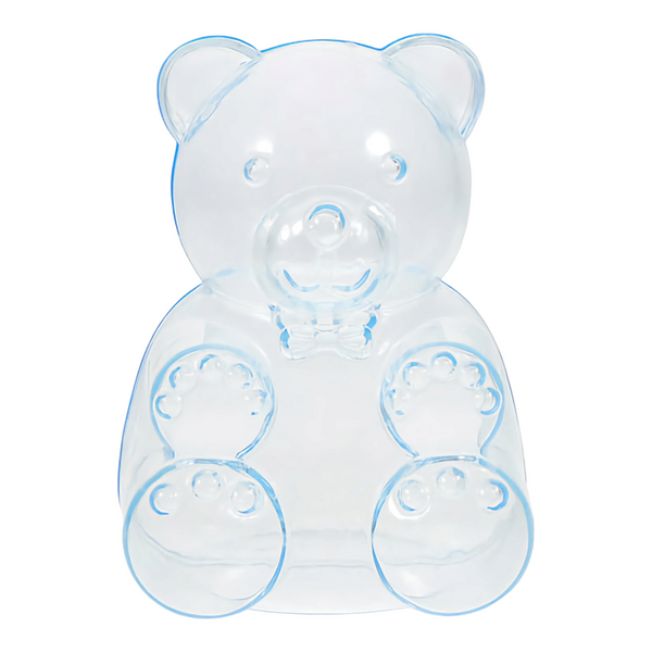 Set 12 Blue Baby Boy Teddy Bear Shape Fillable Favour Gifts