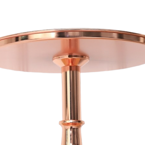 Rose Gold Metal Frame Mirror Cake Stand