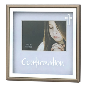 Confirmation Photo Frame with Cross Sign