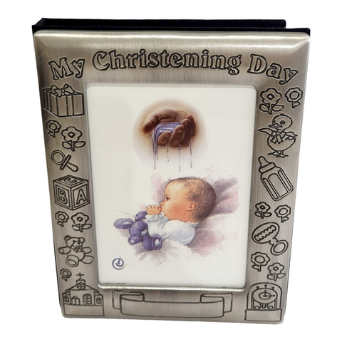 Silver Pewter My Christening Day Photo Album