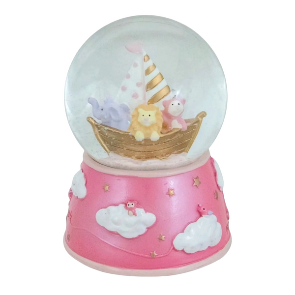 Pink Noah's Ark Musical Sleepy Time Waterball Globe