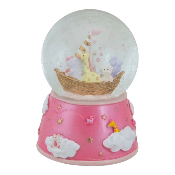 Pink Noah's Ark Musical Sleepy Time Waterball Globe