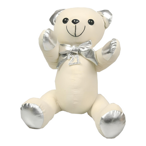 Silver Message Signature 21st Birthday Teddy Bear &  Pen