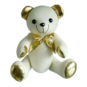 Gold Message Signature Teddy Bear & Pen