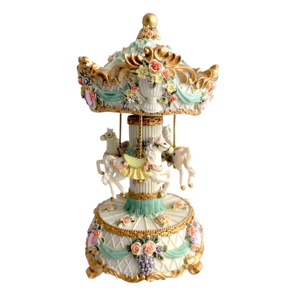 Monteray 3 Horse Rotating Musical Carousel Merry Go Round