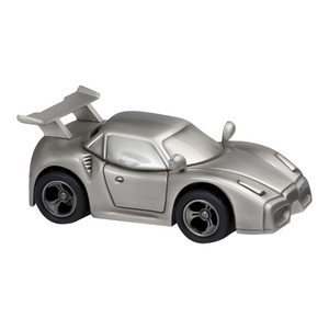 Silver Pewter Racing Sports Car Money Box