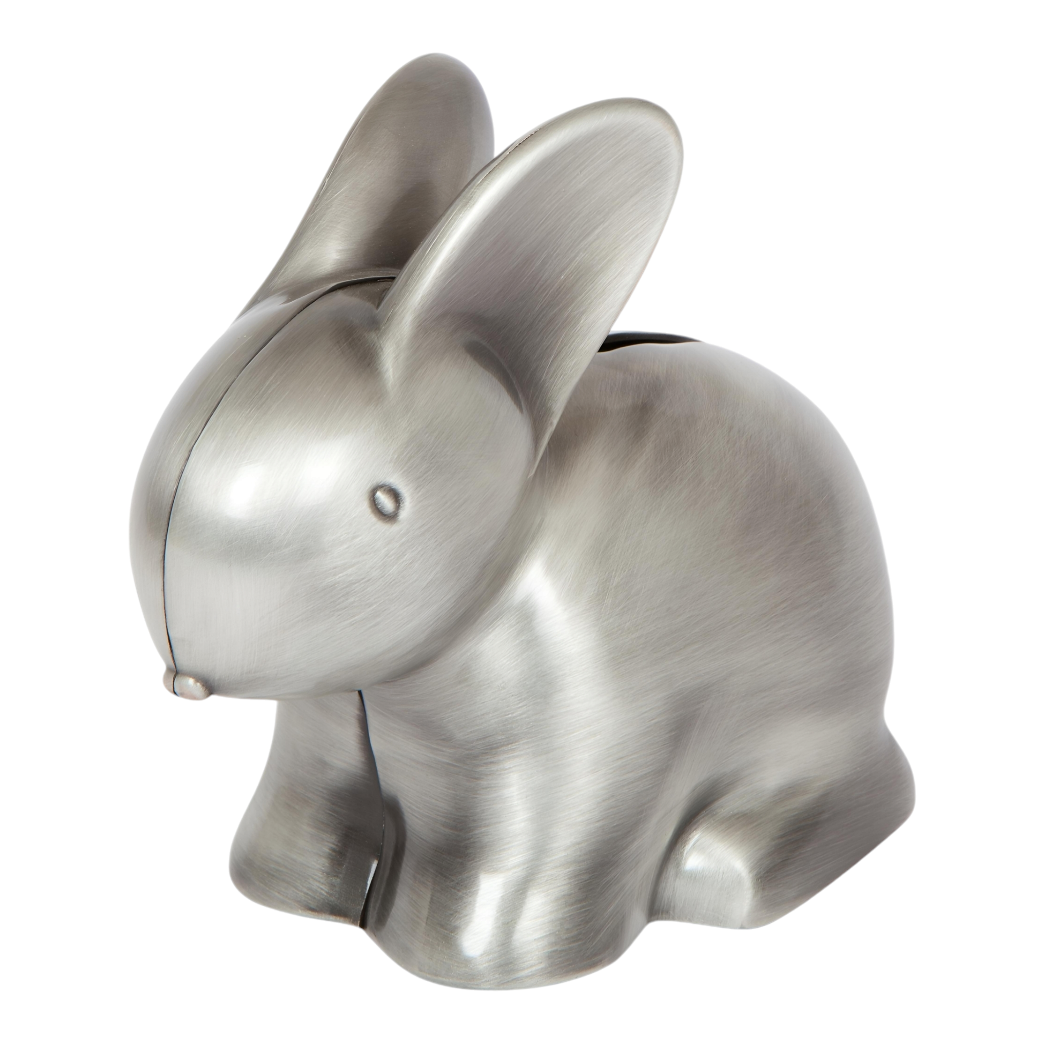 Silver Pewter Rabbit Money Box