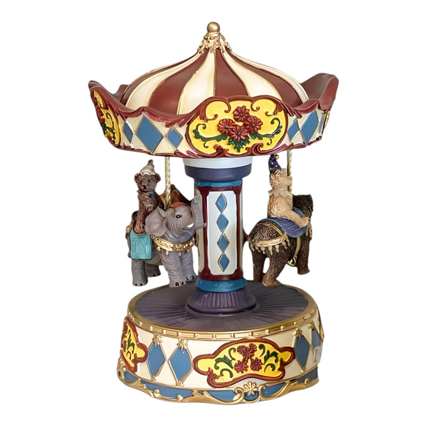 Circus 3 Teddy Bear Rotating Musical Carousel Merry Go Round