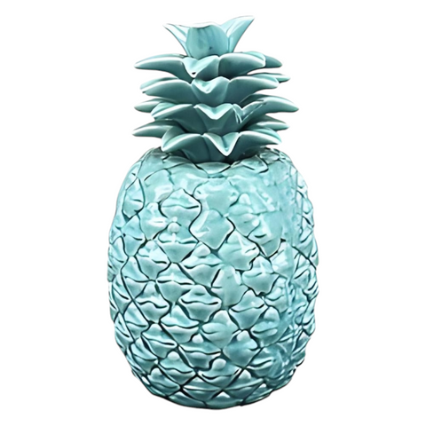 Blue Ceramic Decorative Tabletop Pineapple Figurine