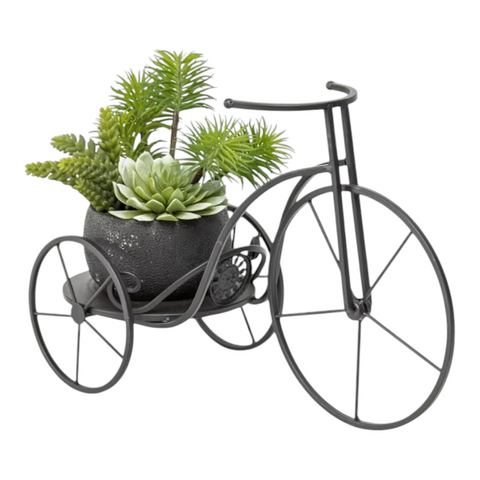 Black Penny Fathering Bicycle Garden Pot Planter Holder