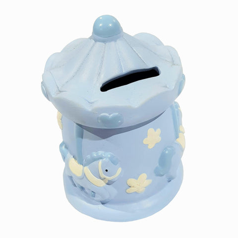 Blue Baby Boy Ceramic Carousel Money Box