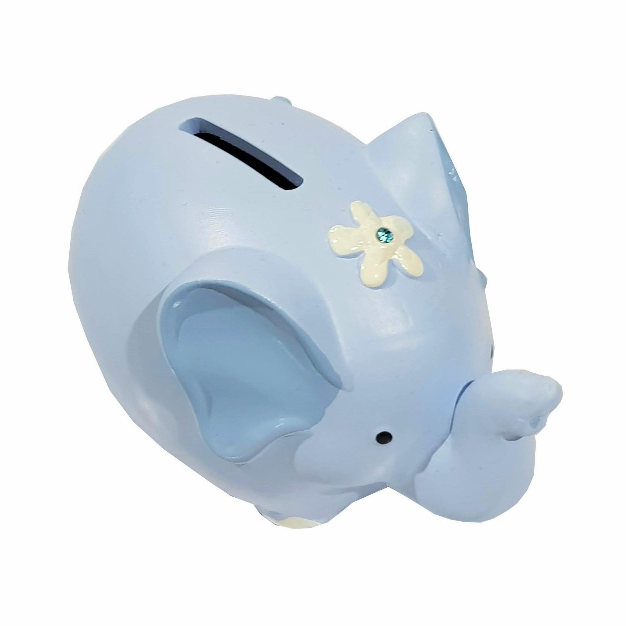 Blue Baby Boy Ceramic Elephant Money Box