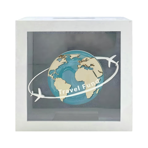 White Travel Fund Money Box