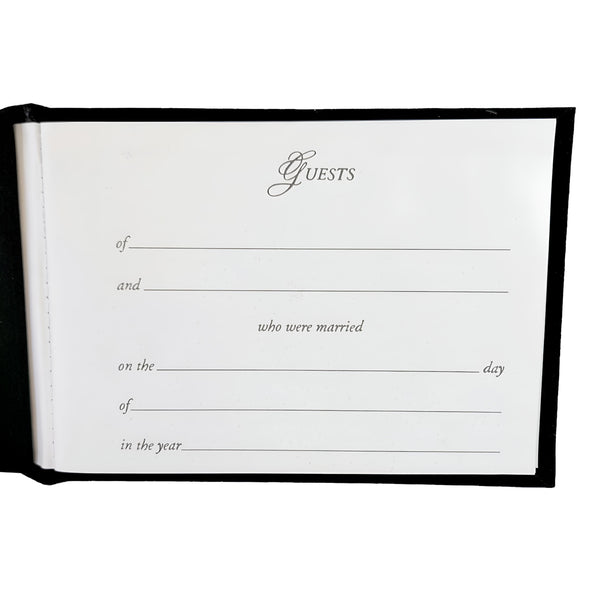 Silver Framed Crystal Edge Wedding Message Guest Book in Gift Box