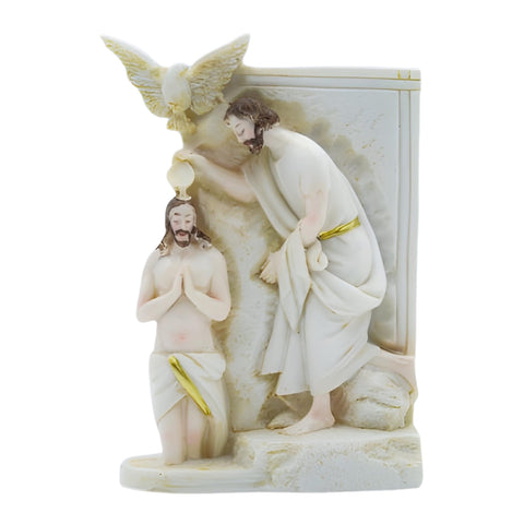 The Baptism of Jesus Christ Religious Statue