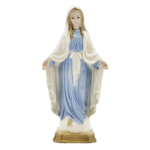 Hail Mother Mary Praying with Open Arms Ceramic Statue