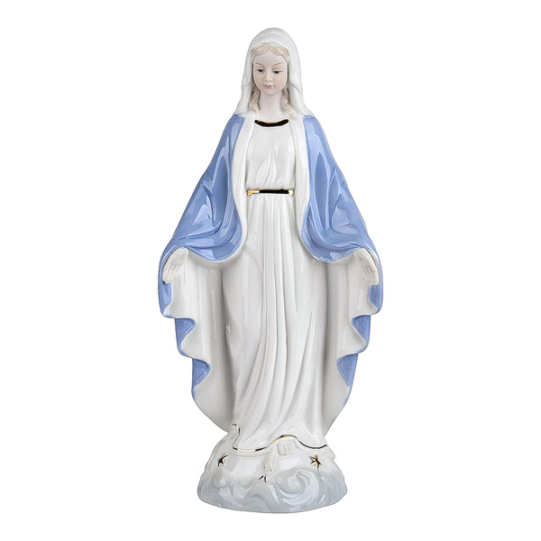 Holy Mother Mary Praying with Open Arms Ceramic Religious Statue