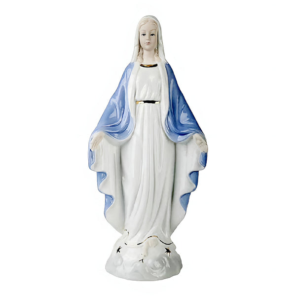 Holy Mother Mary Praying with Open Arms Ceramic Religious Statue