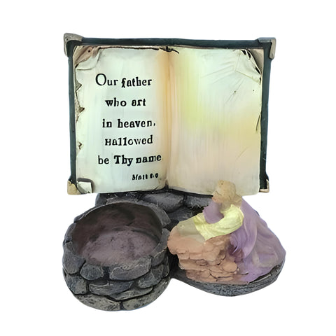 Jesus Praying In The Garden Tealight Candle Holder Bible