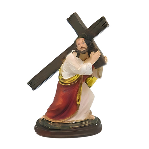 Mini Jesus Carrying the Cross Statue