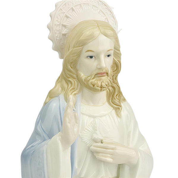 Holy Jesus Christ with Halo Porcelain Religious Statue