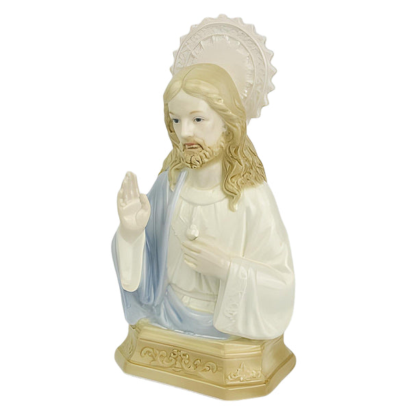 Holy Jesus Christ with Halo Porcelain Religious Statue