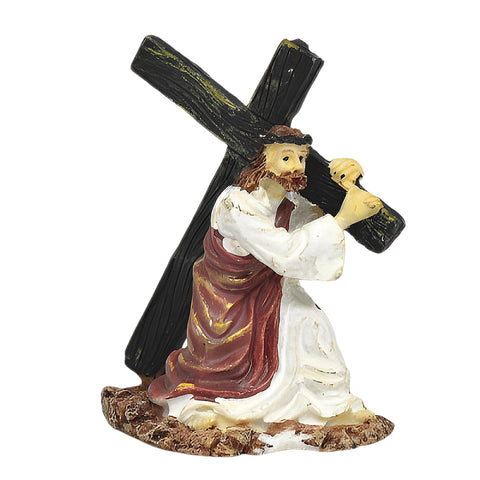 Mini Jesus Carrying the Cross Statue