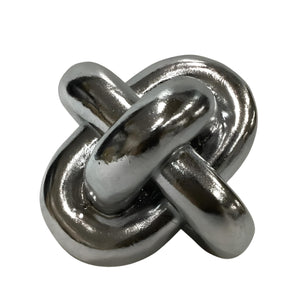 Silver Resin Decorative Tabletop Knot Shape Ornament