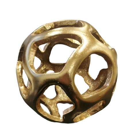 Gold Resin Decorative Tabletop Ball Shape Ornament