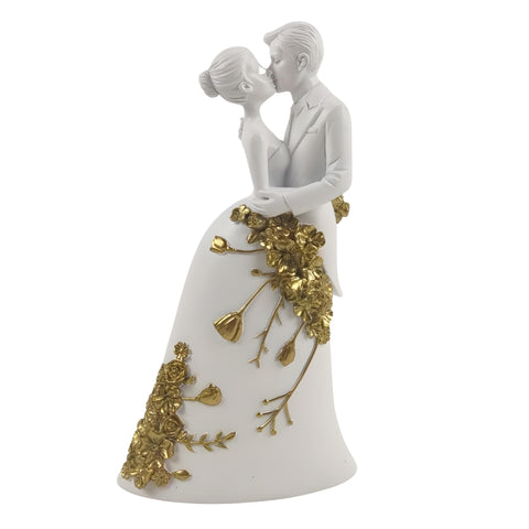 Lovers with Gold Detail Statue