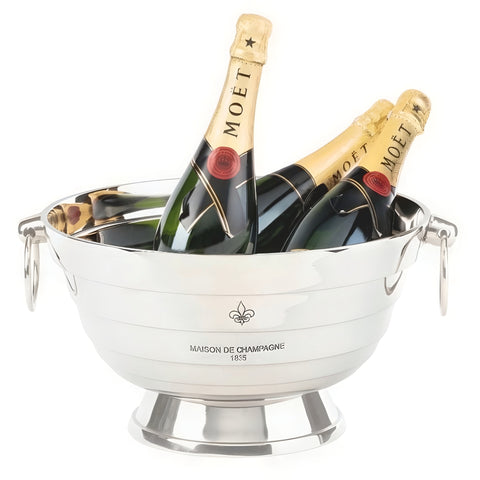 Silver Plated Footed Maison De Champagne Ice Bucket with Handles