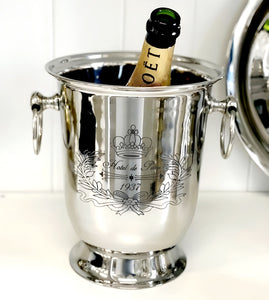 Silver Plated Hotel De Paris Single Bottle Champagne Ice Bucket with Handles