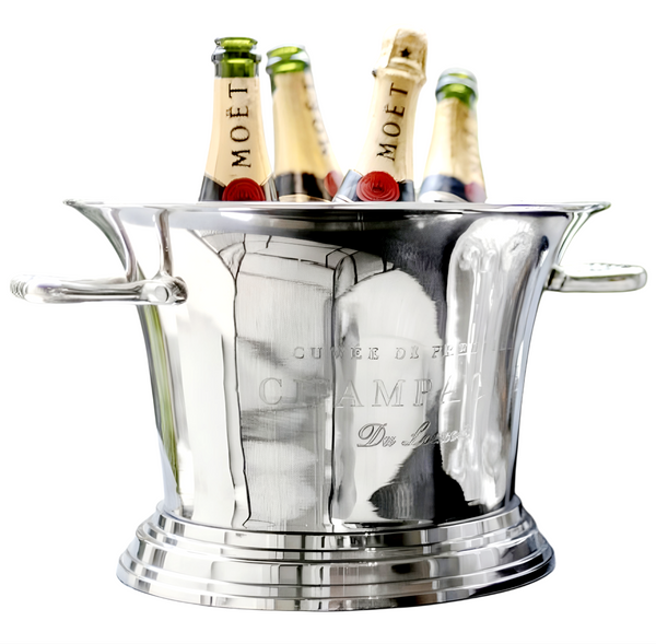 Large Silver Plated Cuvee De Prestige Champagne Ice Bucket & Handles