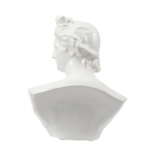 White Troy Bust Mythology Statue