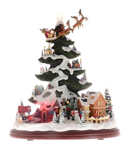 Musical & LED Light Up Electric Christmas Tree Village