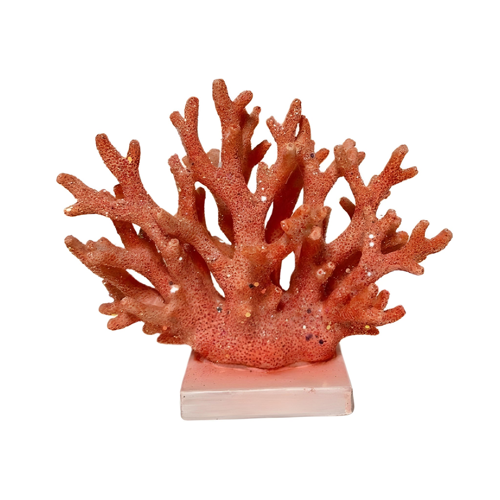 Orange Tabletop Coral on Base Ornament