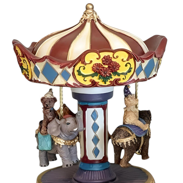 Circus 3 Teddy Bear Rotating Musical Carousel Merry Go Round