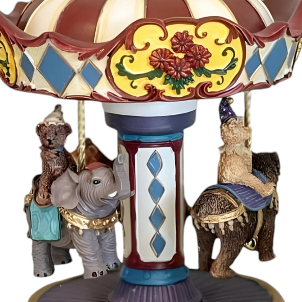 Circus 3 Teddy Bear Rotating Musical Carousel Merry Go Round