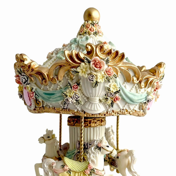 Monteray 3 Horse Rotating Musical Carousel Merry Go Round