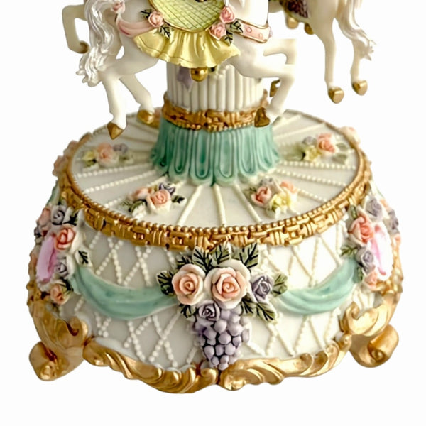 Monteray 3 Horse Rotating Musical Carousel Merry Go Round