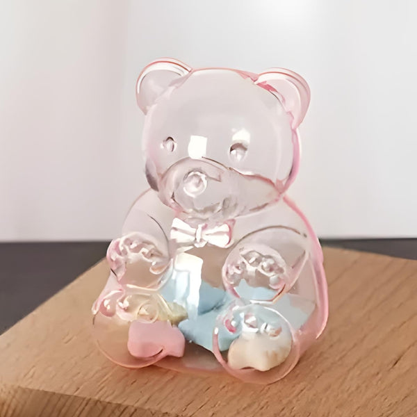 Set 12 Pink Baby Girl Teddy Bear Shape Fillable Favour Gifts